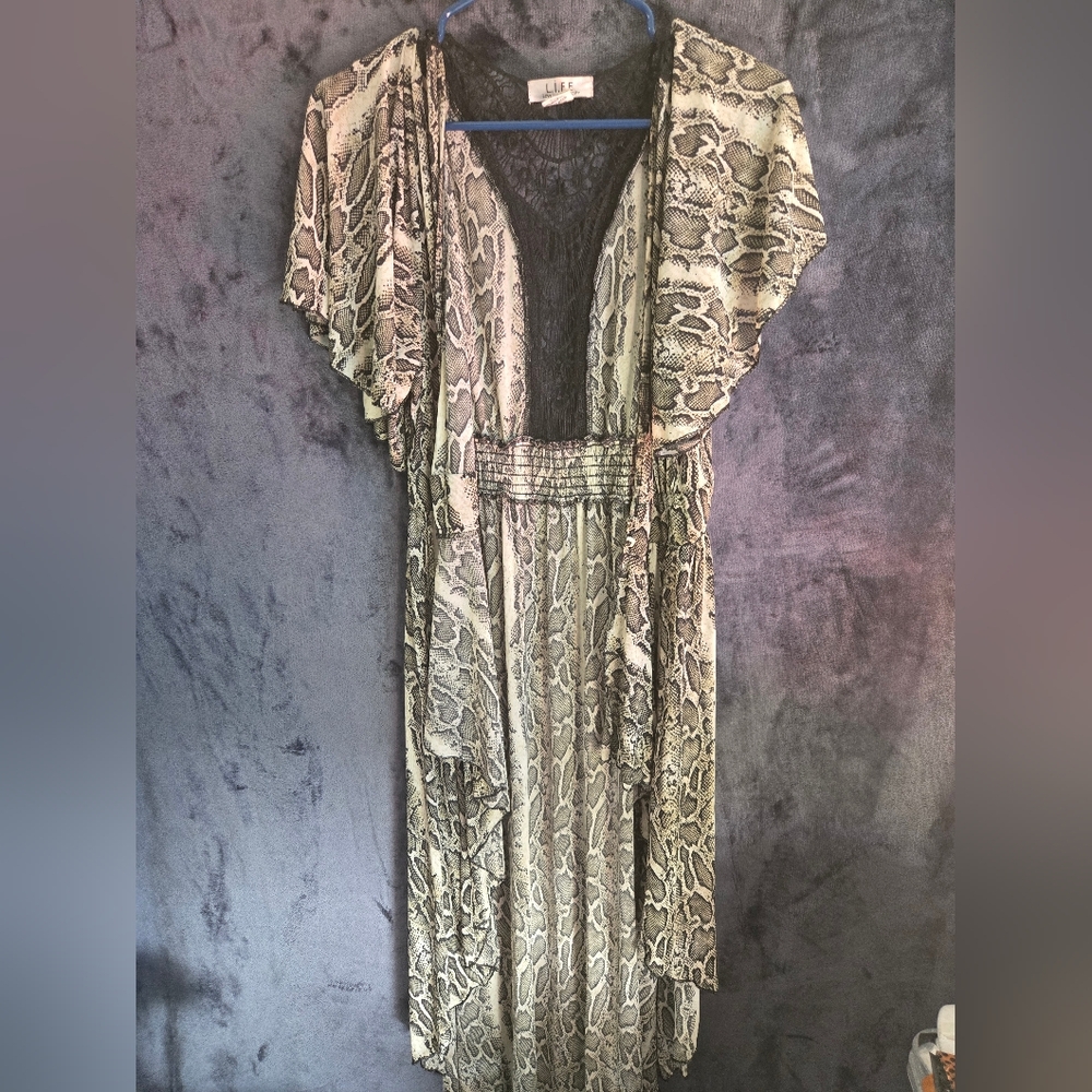 Snake Print Swim Coverup
